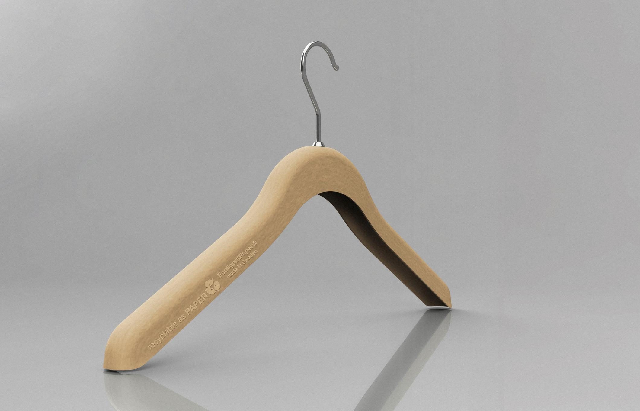 Employing a unique method, Ekoligens uses AP&T presses to produce hangers out of recycled paper and cardboard. (Photograph: Ekoligens)